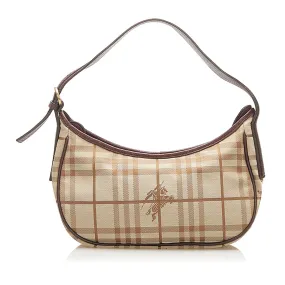 Burberry Haymarket Check Canvas Baguette (SHG-16097)