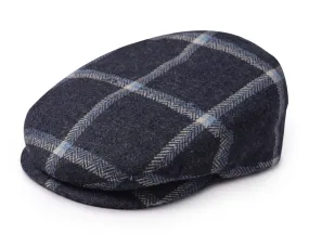 Cap Tweed in Navy Windowpane