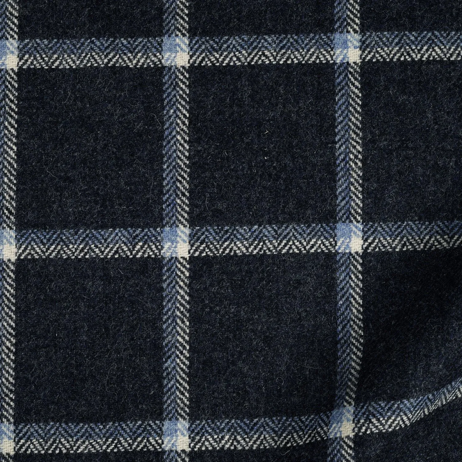 Cap Tweed in Navy Windowpane