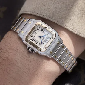 Cartier Santos Galbée 187901 steel and gold