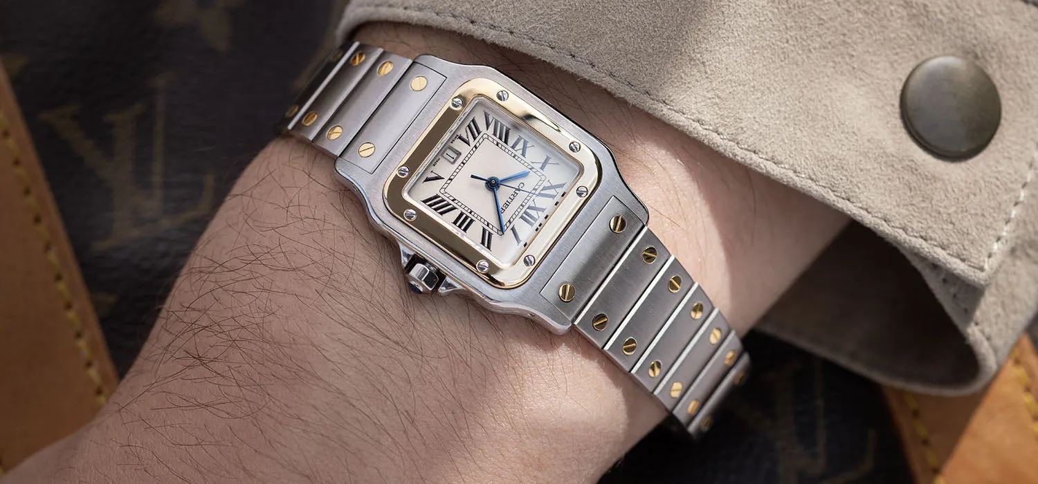 Cartier Santos Galbée 187901 steel and gold