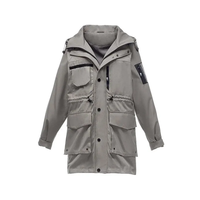 Casual Windbreaker Mid-length Trench Jacket