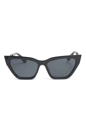 CAT EYE SUNGLASSES -BLACK