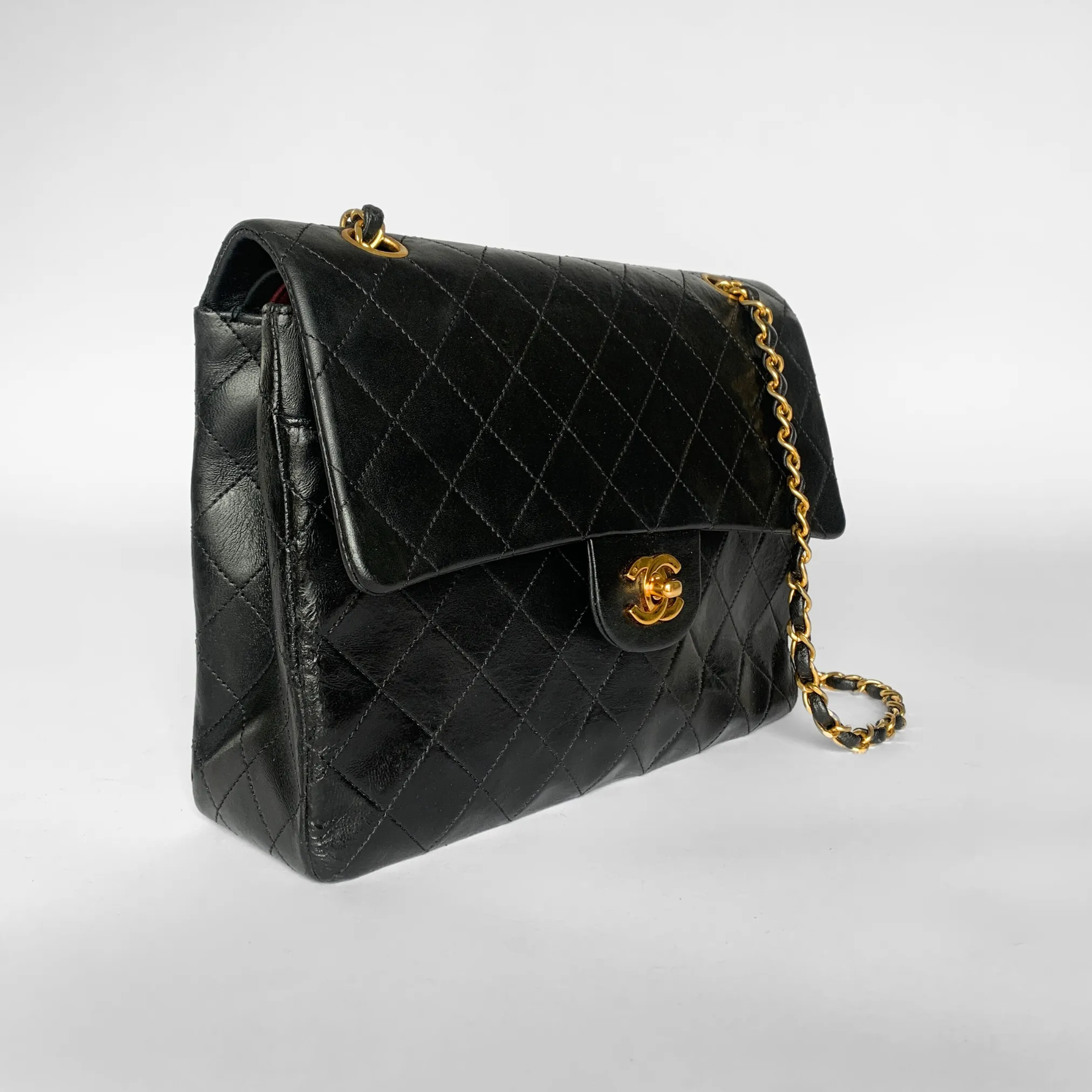 Chanel Classic Double Flap Bag Tall Medium Lambskin Leather