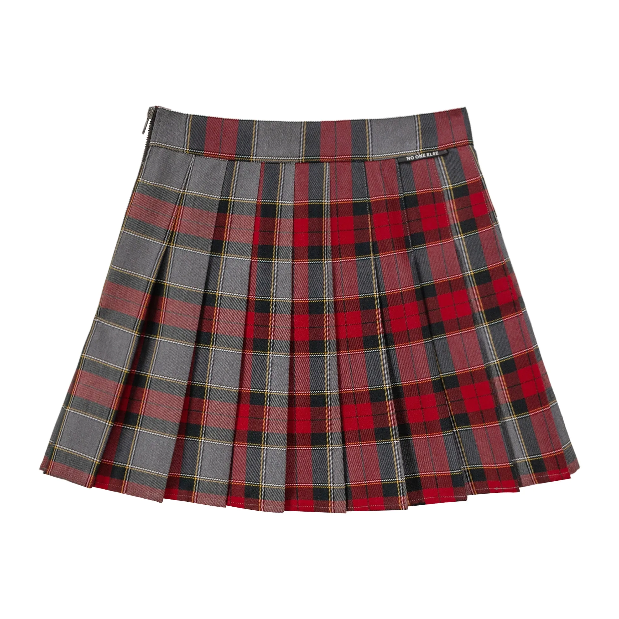 Check Pleated Skirt