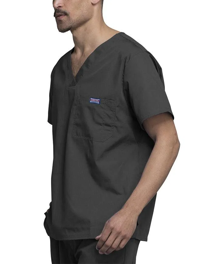 Cherokee Workwear Men's Chest Pocket V-Neck Scrub Top