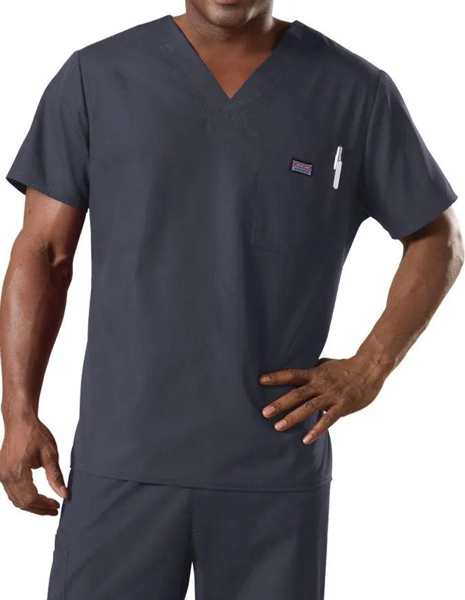 Cherokee Workwear Men's Chest Pocket V-Neck Scrub Top