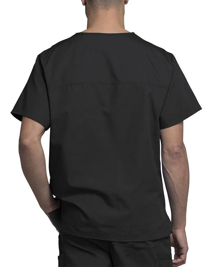 Cherokee Workwear Men's Chest Pocket V-Neck Scrub Top