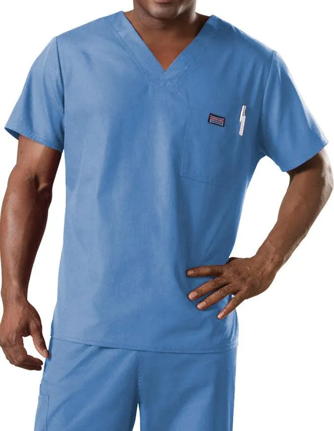 Cherokee Workwear Men's Chest Pocket V-Neck Scrub Top