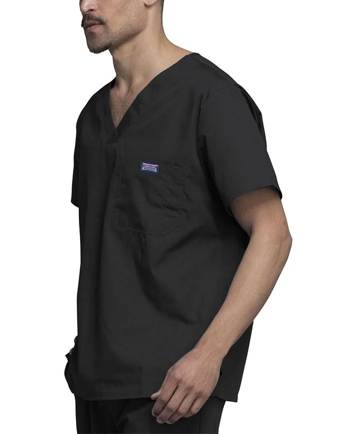 Cherokee Workwear Men's Chest Pocket V-Neck Scrub Top