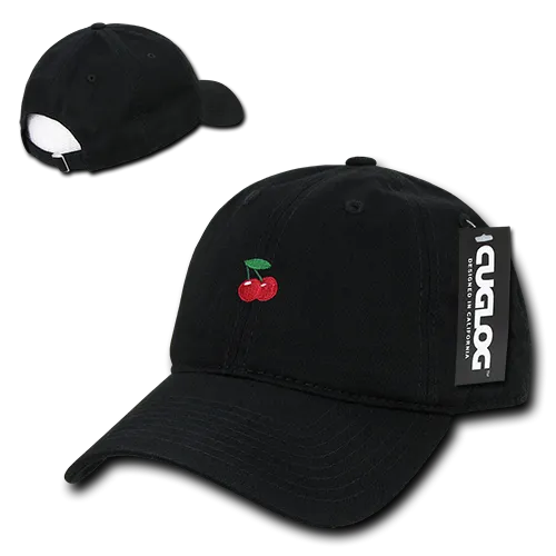 Cherry Cherries Baseball Cap Dad Hat, Black