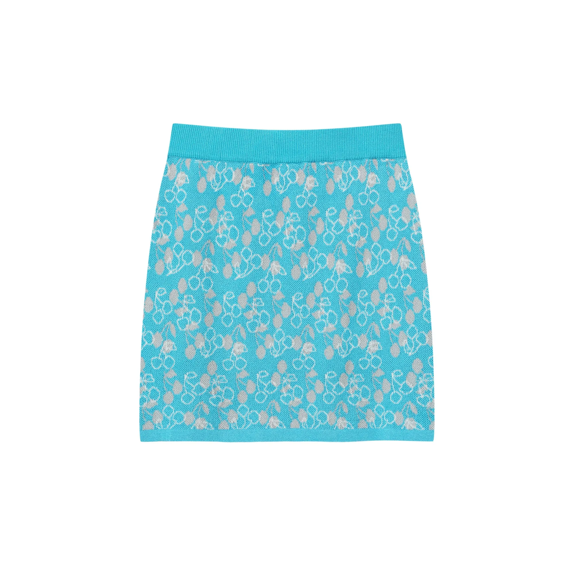 Cherry Pattern String Slimfit Skirt