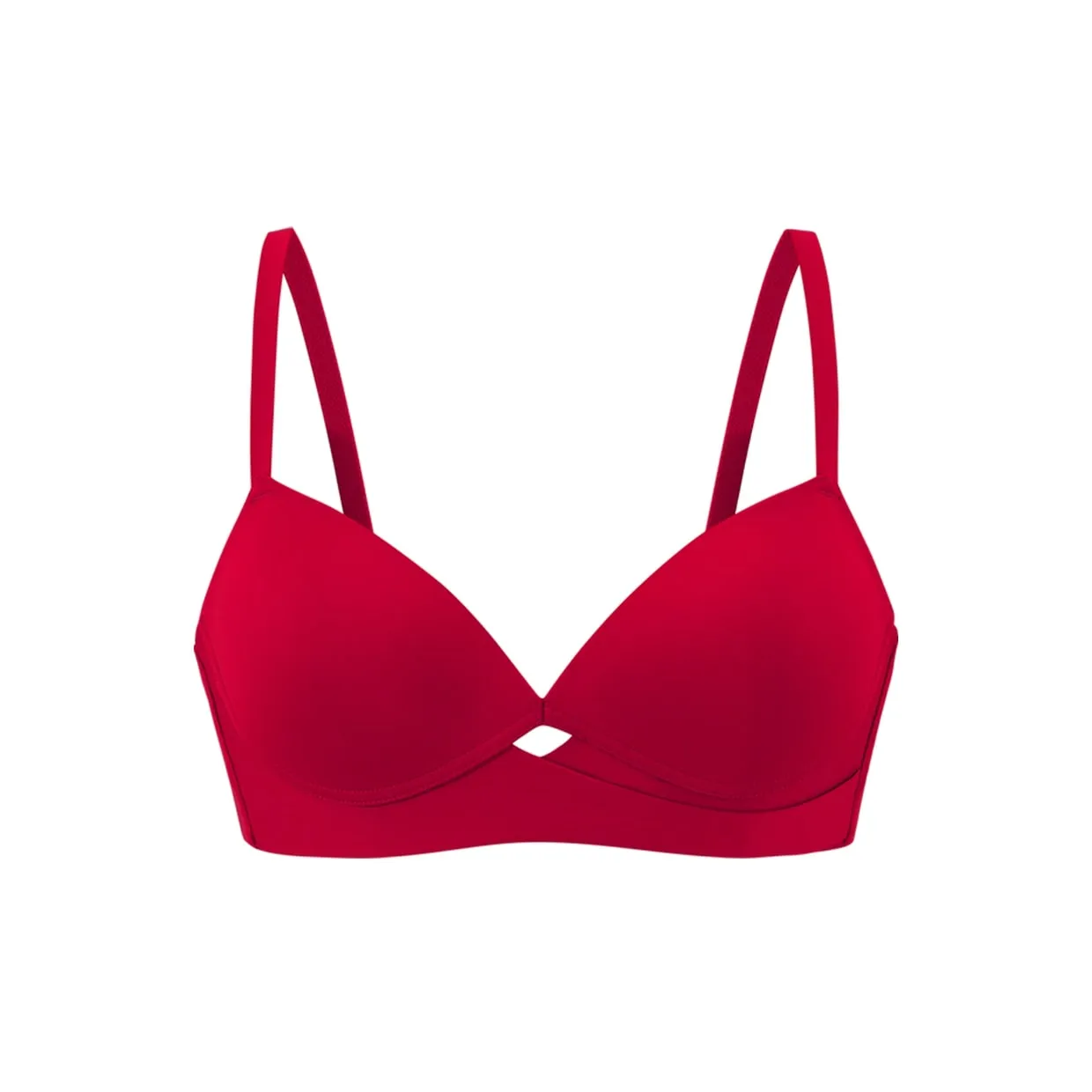 Cherry Twin Cross Plunge Contour Bra