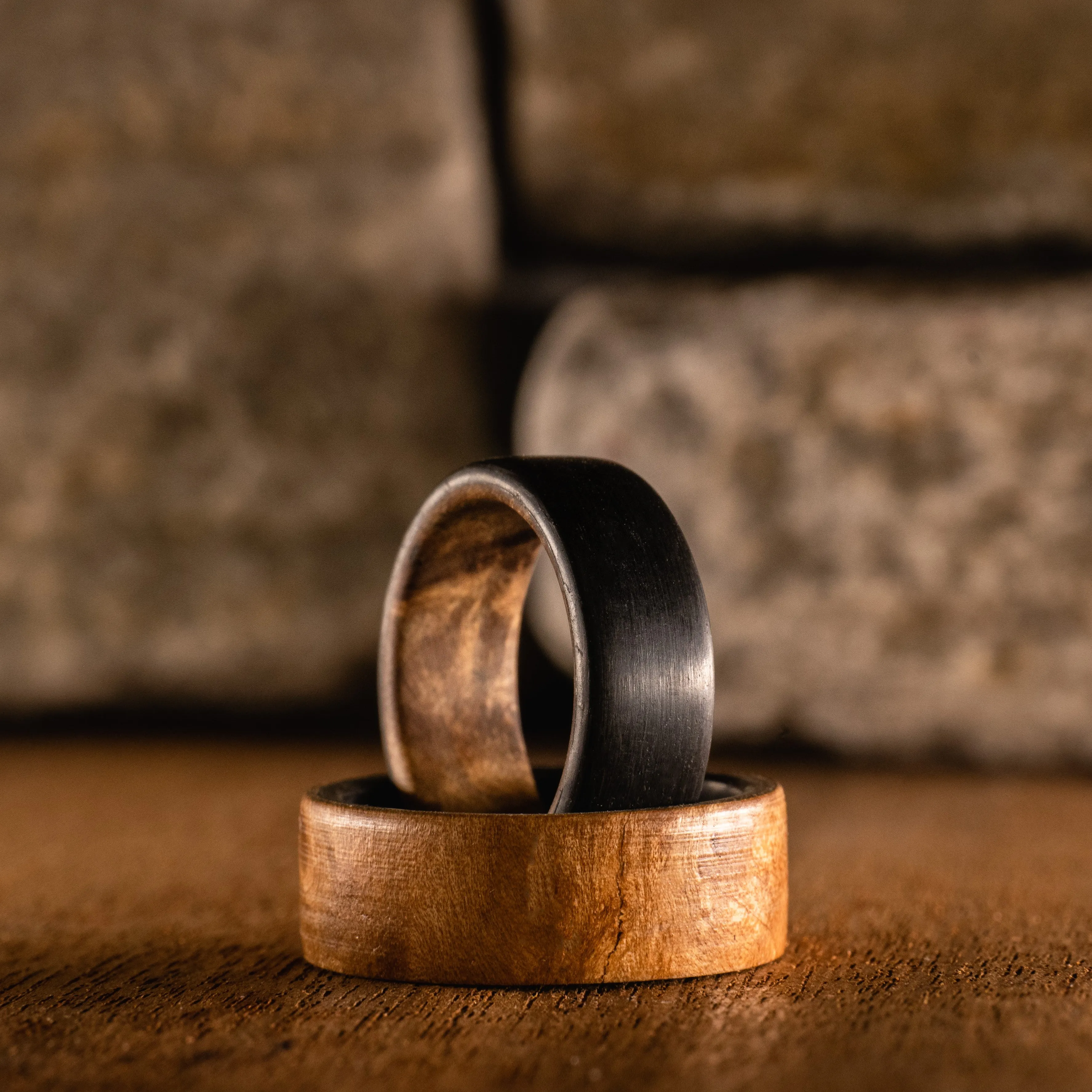 Cherry Wood Carbon Fiber Ring