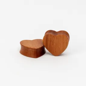 Cherry Wood Heart Shaped Plugs