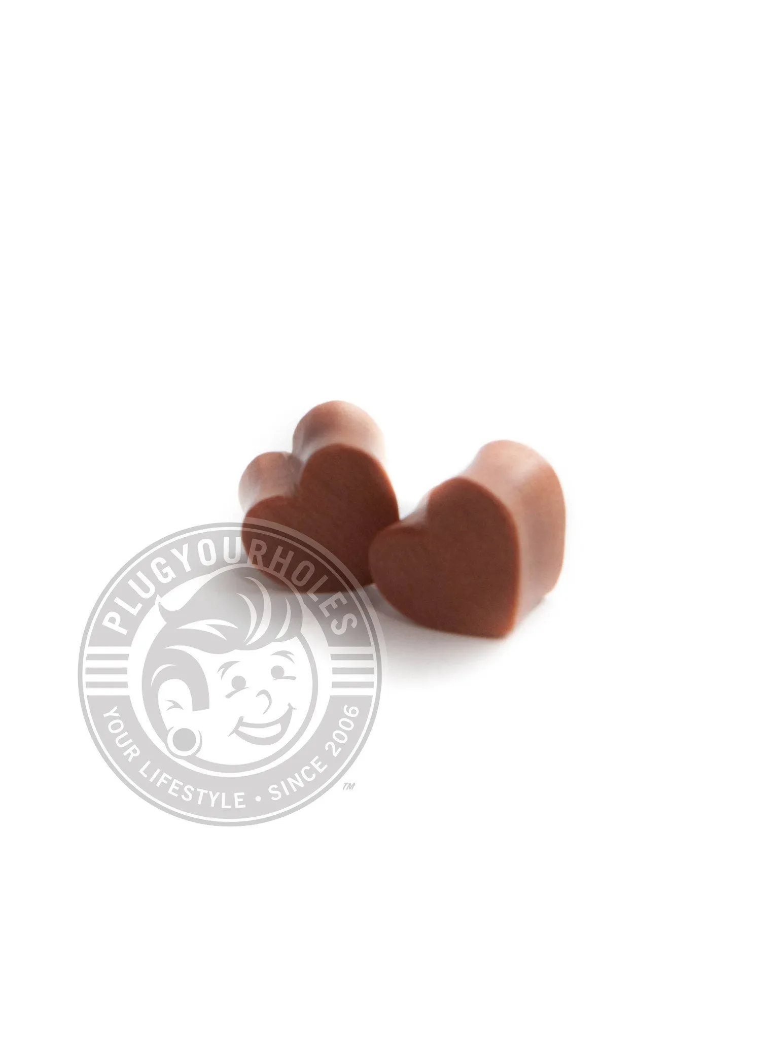 Cherry Wood Heart Shaped Plugs