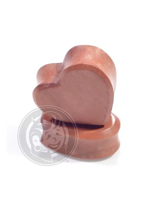 Cherry Wood Heart Shaped Plugs