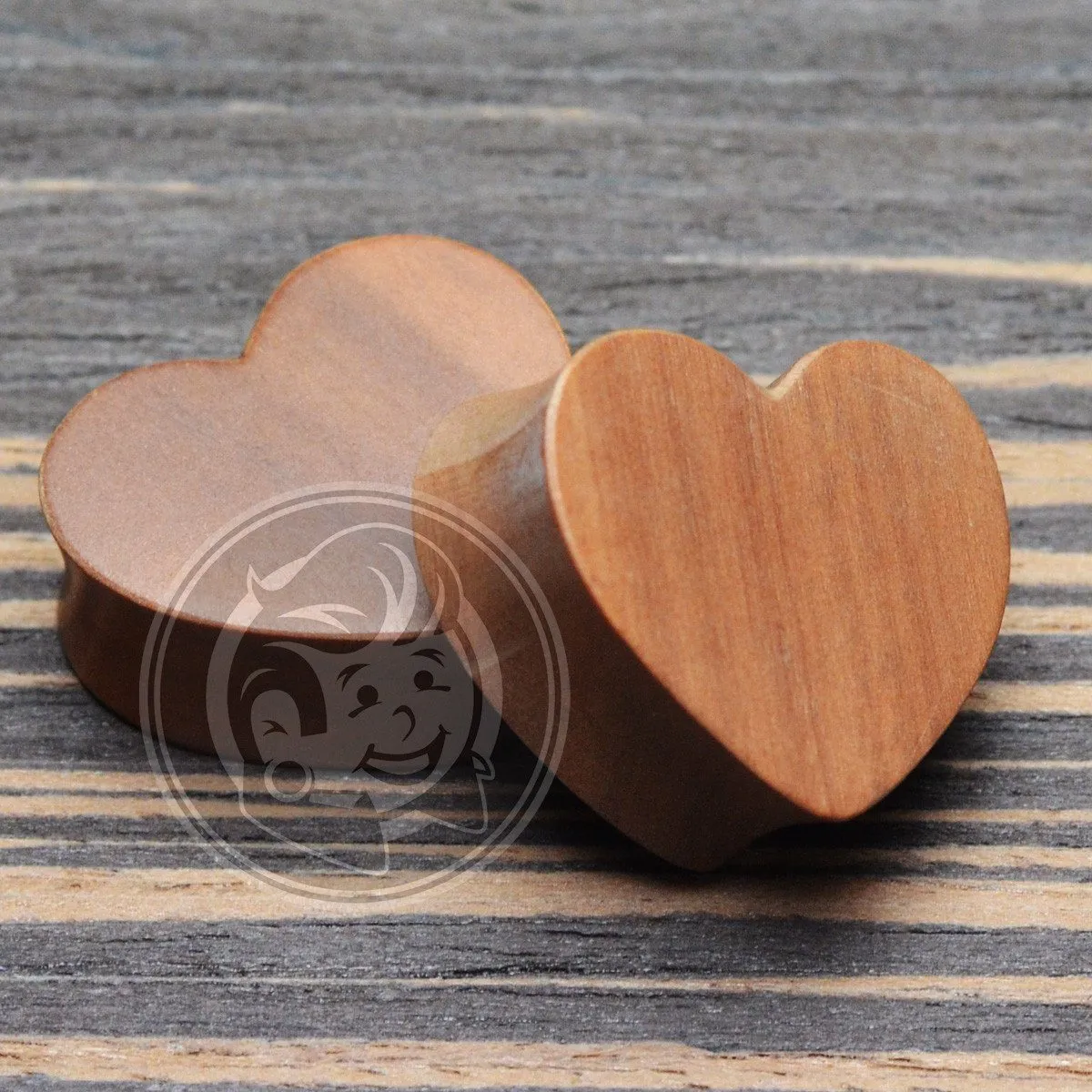 Cherry Wood Heart Shaped Plugs