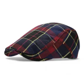 Chokore Classic Checked Ivy Cap (Navy Blue)