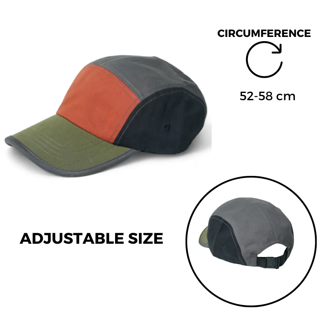 Chokore Colorblock Retro Sports Cap( Green, Black, & Orange)