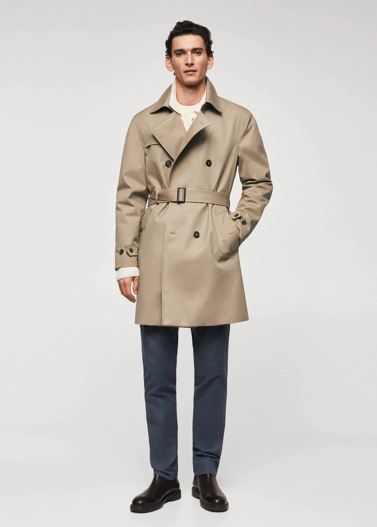 Classic water-repellent trench coat