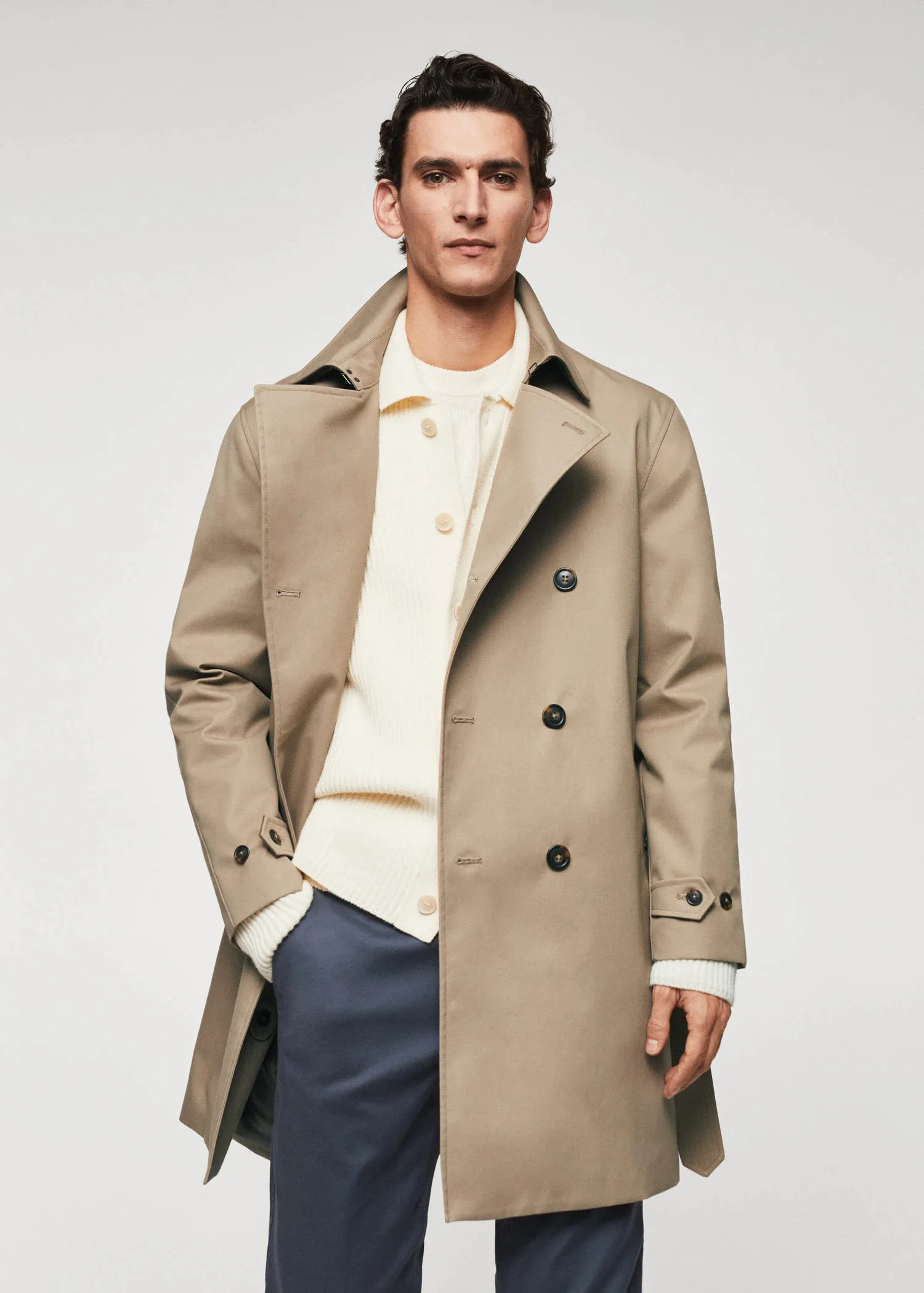 Classic water-repellent trench coat