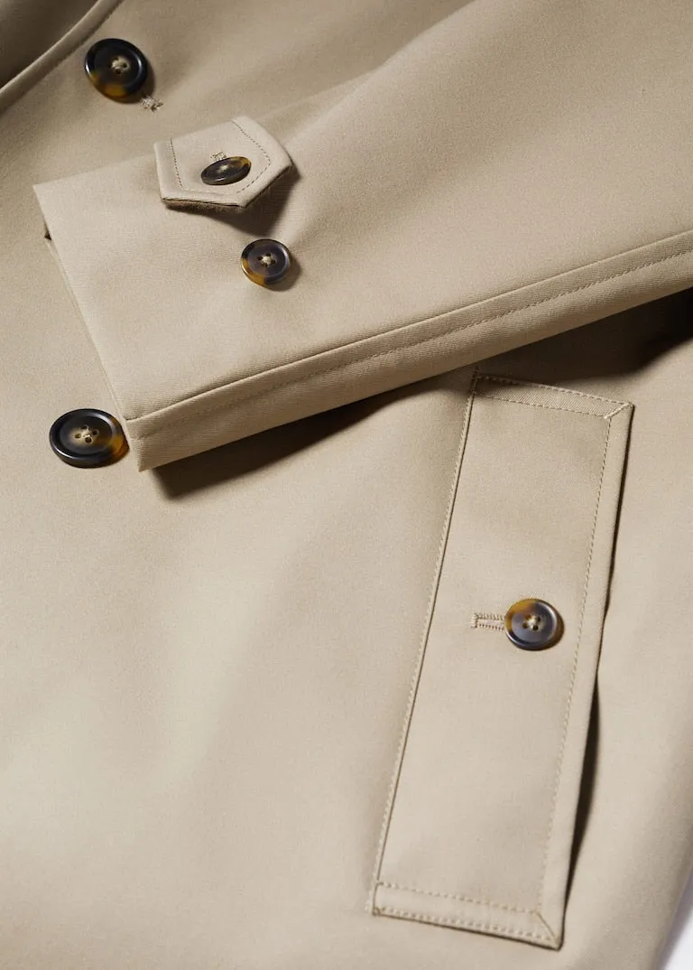 Classic water-repellent trench coat