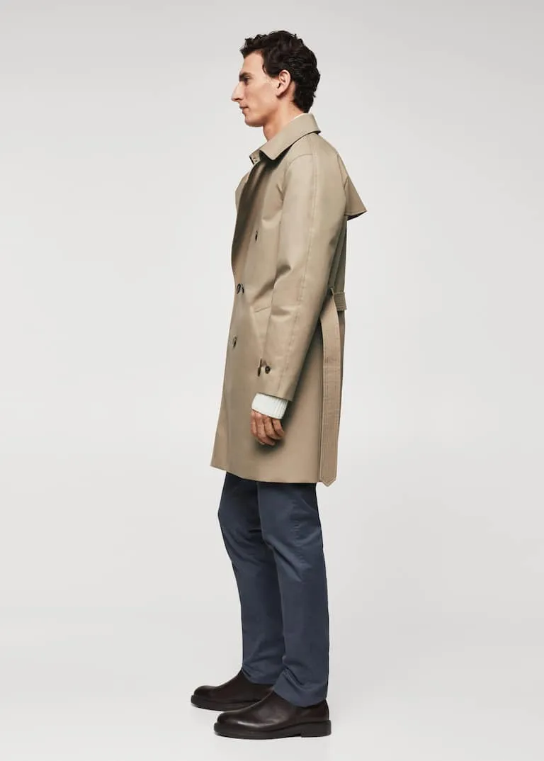 Classic water-repellent trench coat