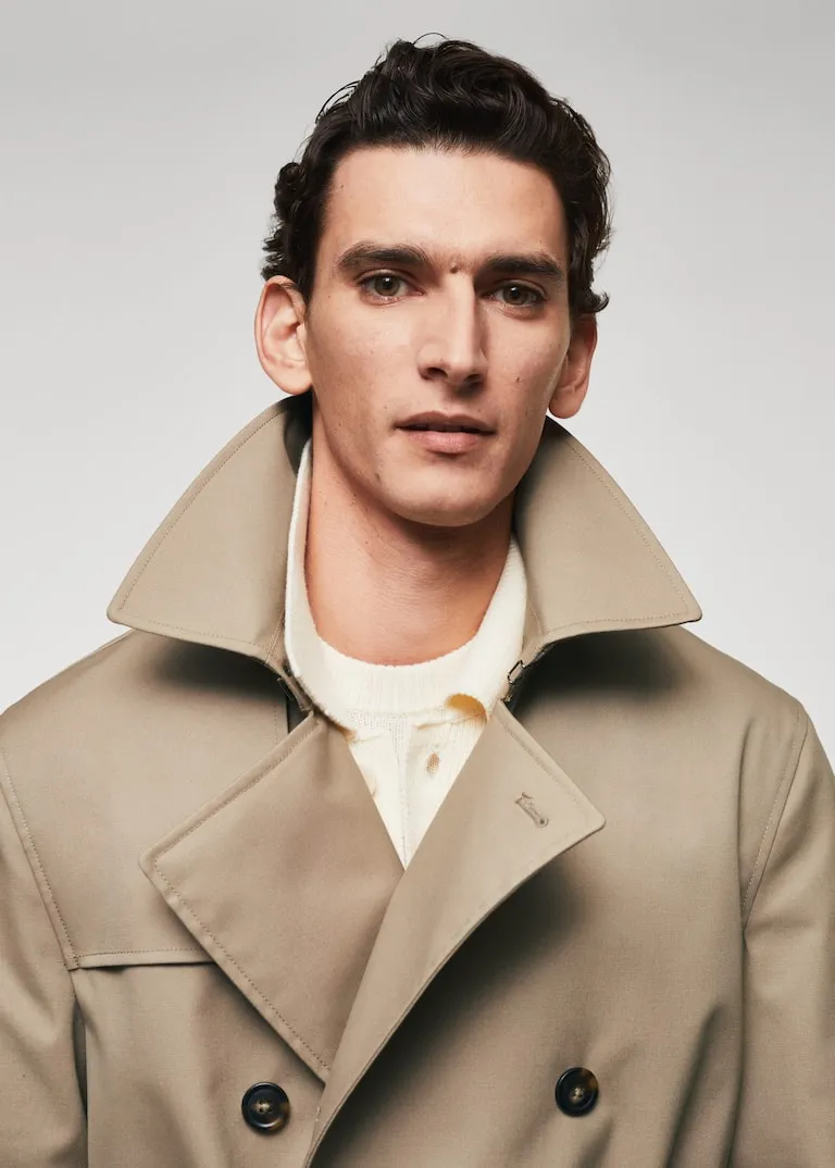 Classic water-repellent trench coat