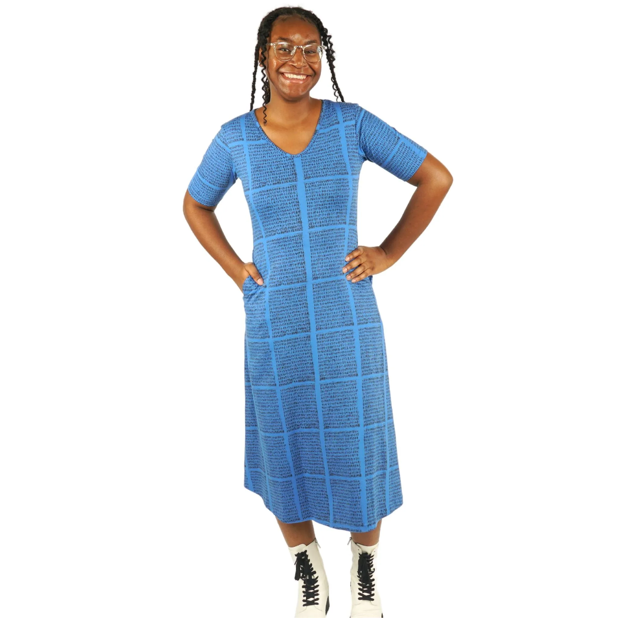 Codex Runicus Midi Dress (No Waist Seam) [FINAL SALE]