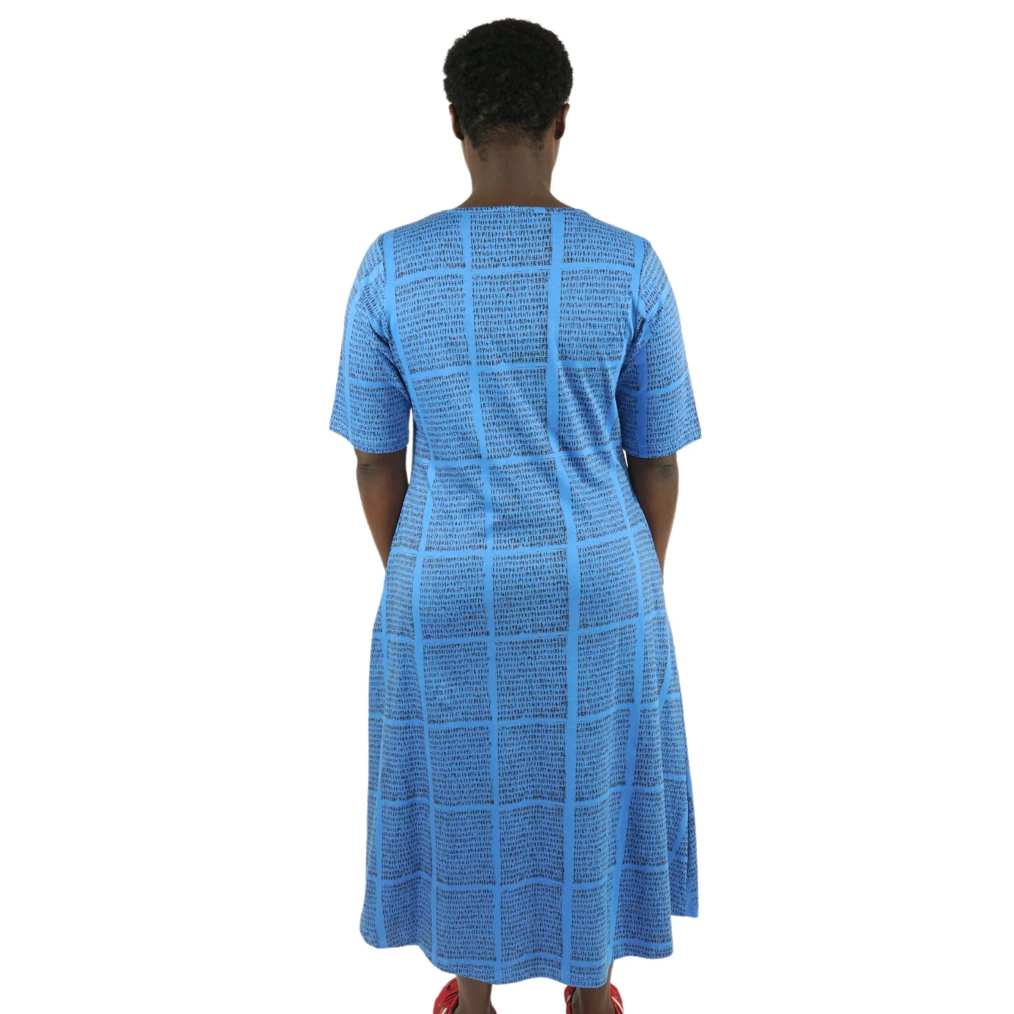 Codex Runicus Midi Dress (No Waist Seam) [FINAL SALE]