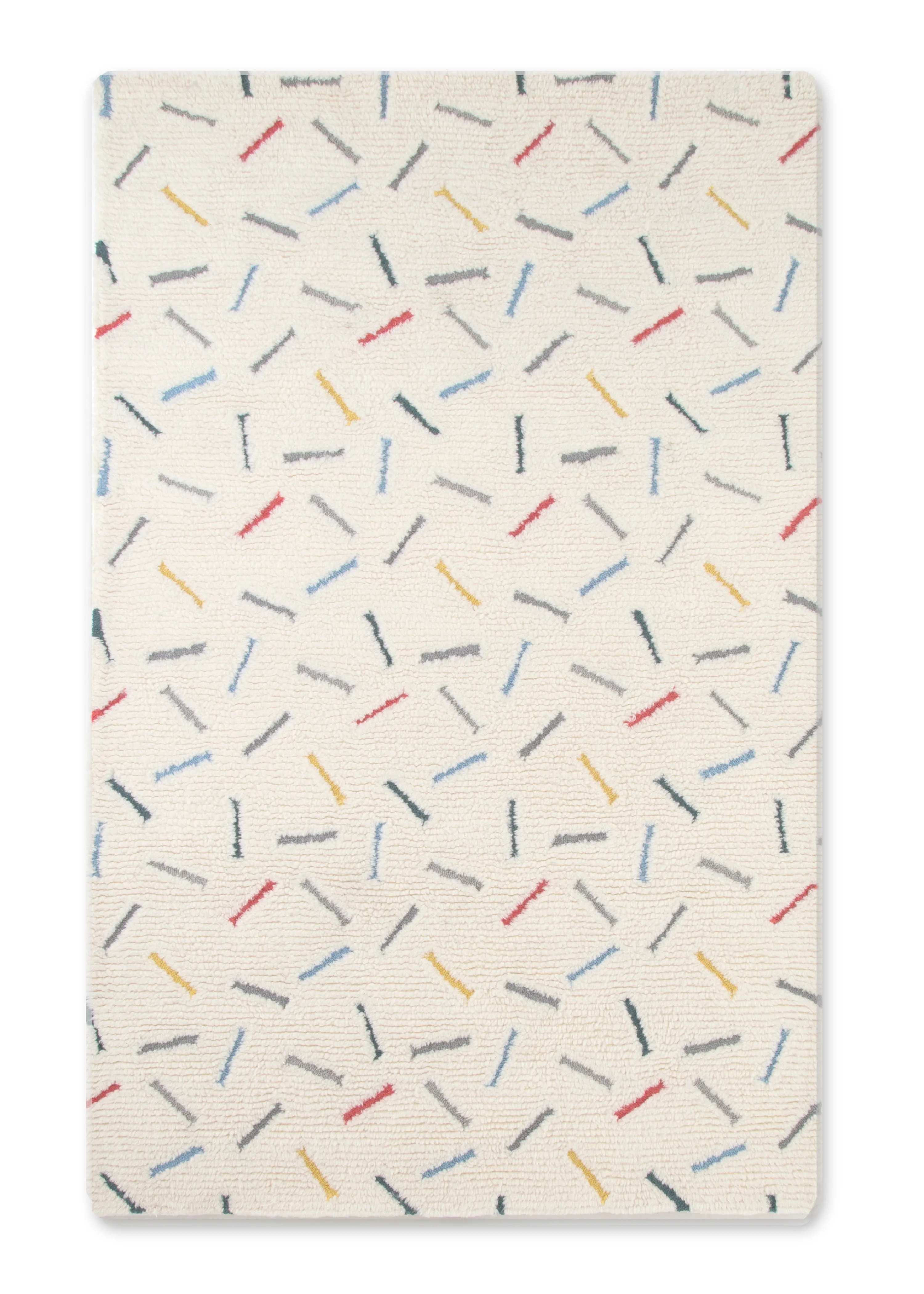 Colored Sprinkles Hand-Tufted 100% Wool Area Rug 5x8