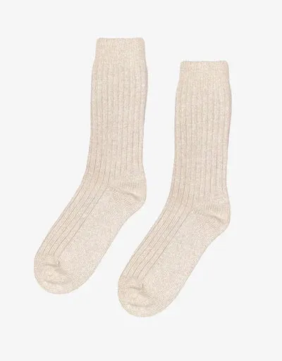 Colorful Standard Merino Wool Blend Sock Ivory White