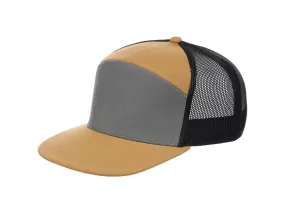 Crowns by Lids Birdie 7-Panel Trucker - Charcoal/Wheat/Black