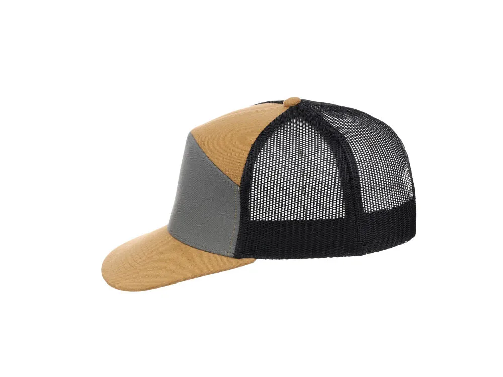 Crowns by Lids Birdie 7-Panel Trucker - Charcoal/Wheat/Black