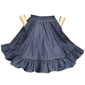 Denim Square Dance Skirt