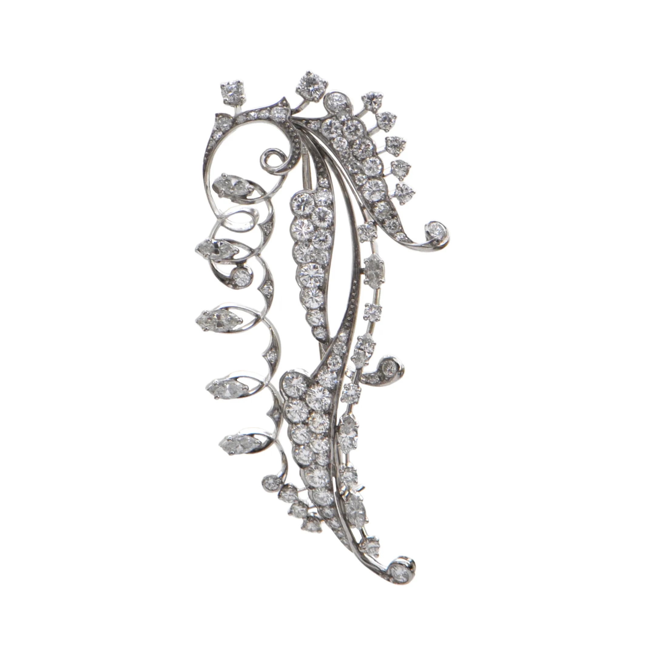 Diamond and Platinum Brooch (C.1950)