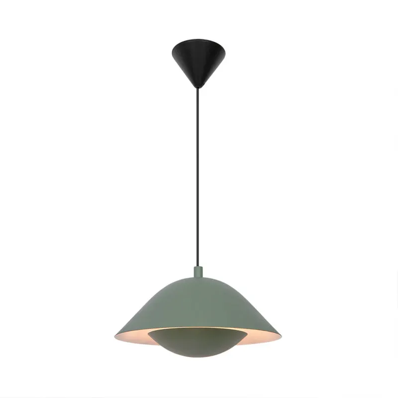 Double Domed Matt Metal Pendant Light