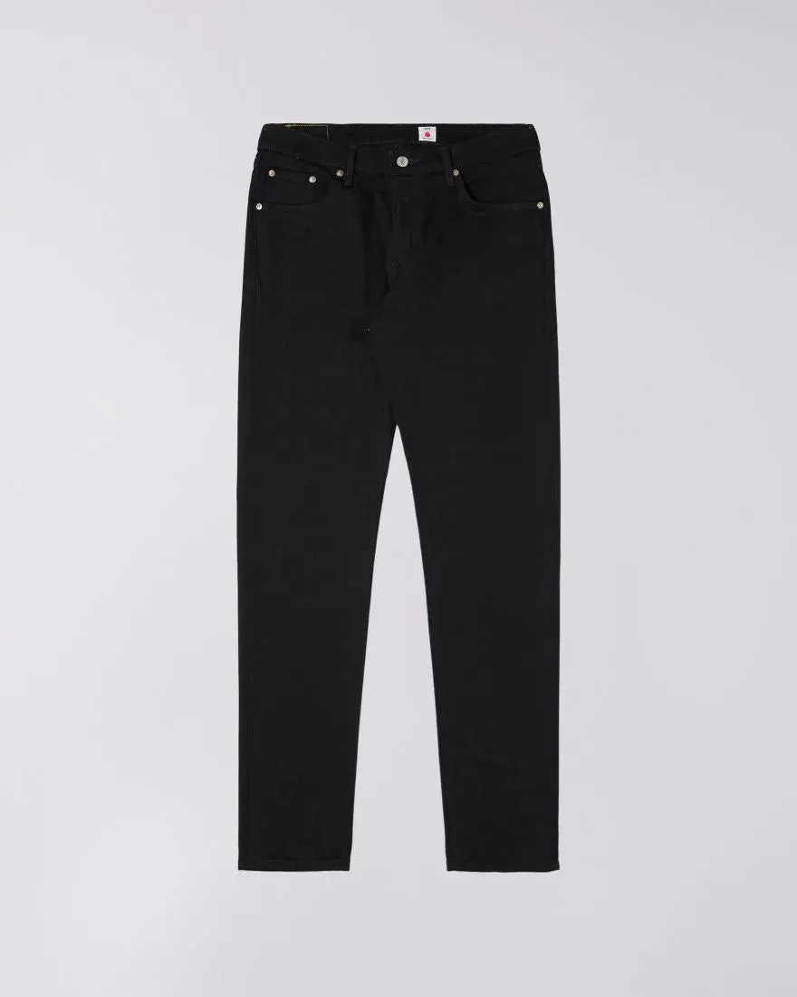 Edwin Made In Japan Skinny Mens Jeans - 12.5oz Kaihara Black Stretch Denim / Black Rinsed