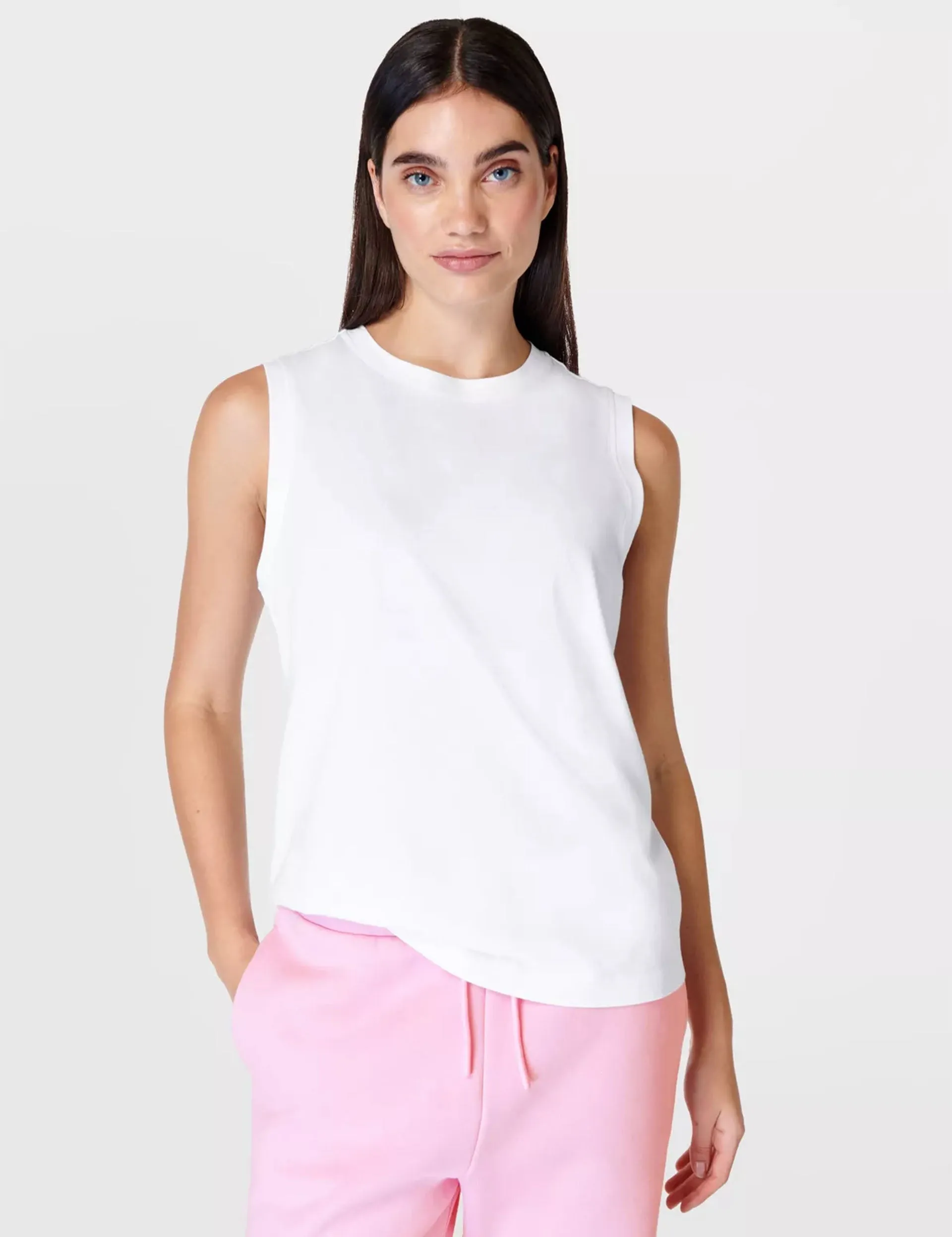 Essential Sleeveless Vest - White