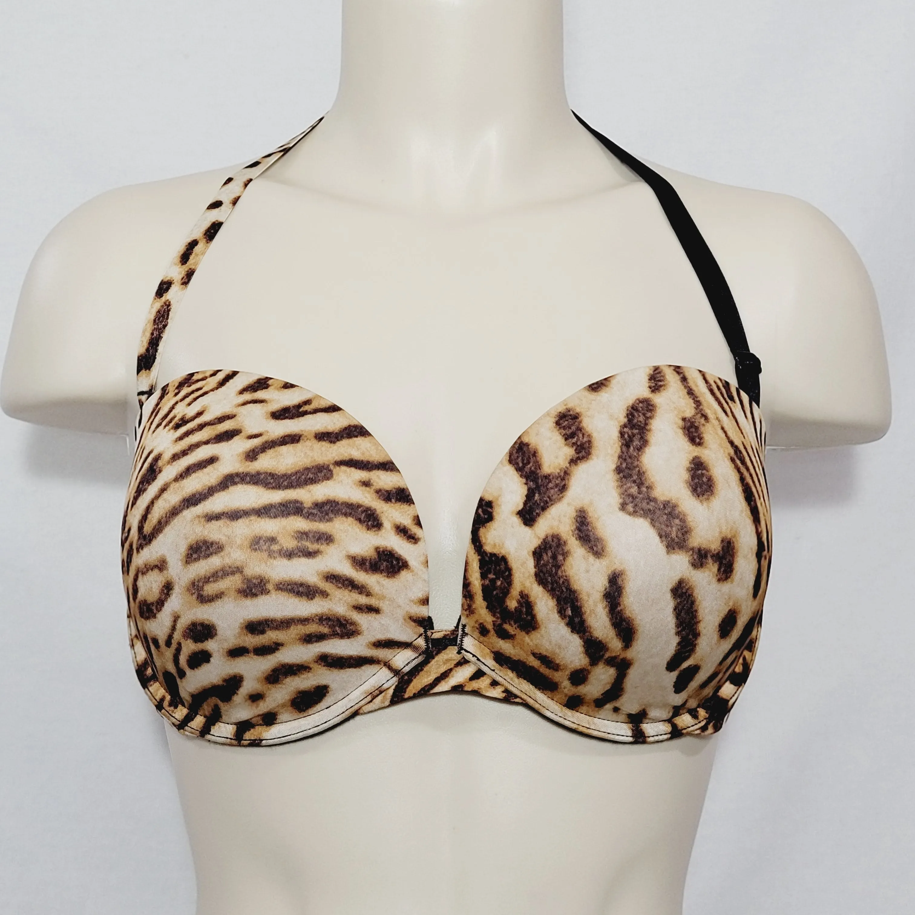 Felina 5312 Bra Of The Year Convertible Deep Plunge UW Bra 36C Animal Print