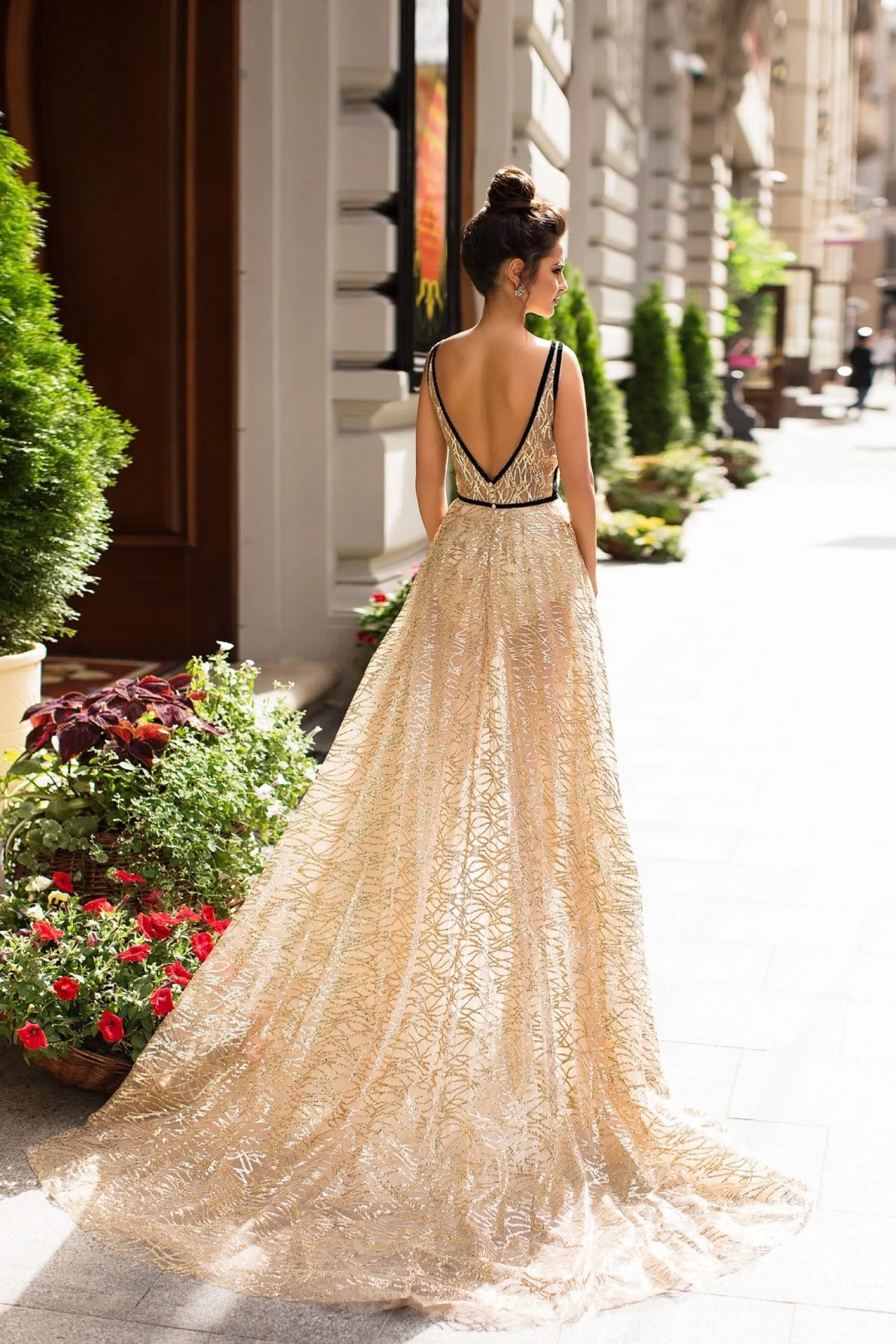 Gold Formal Gala Dress