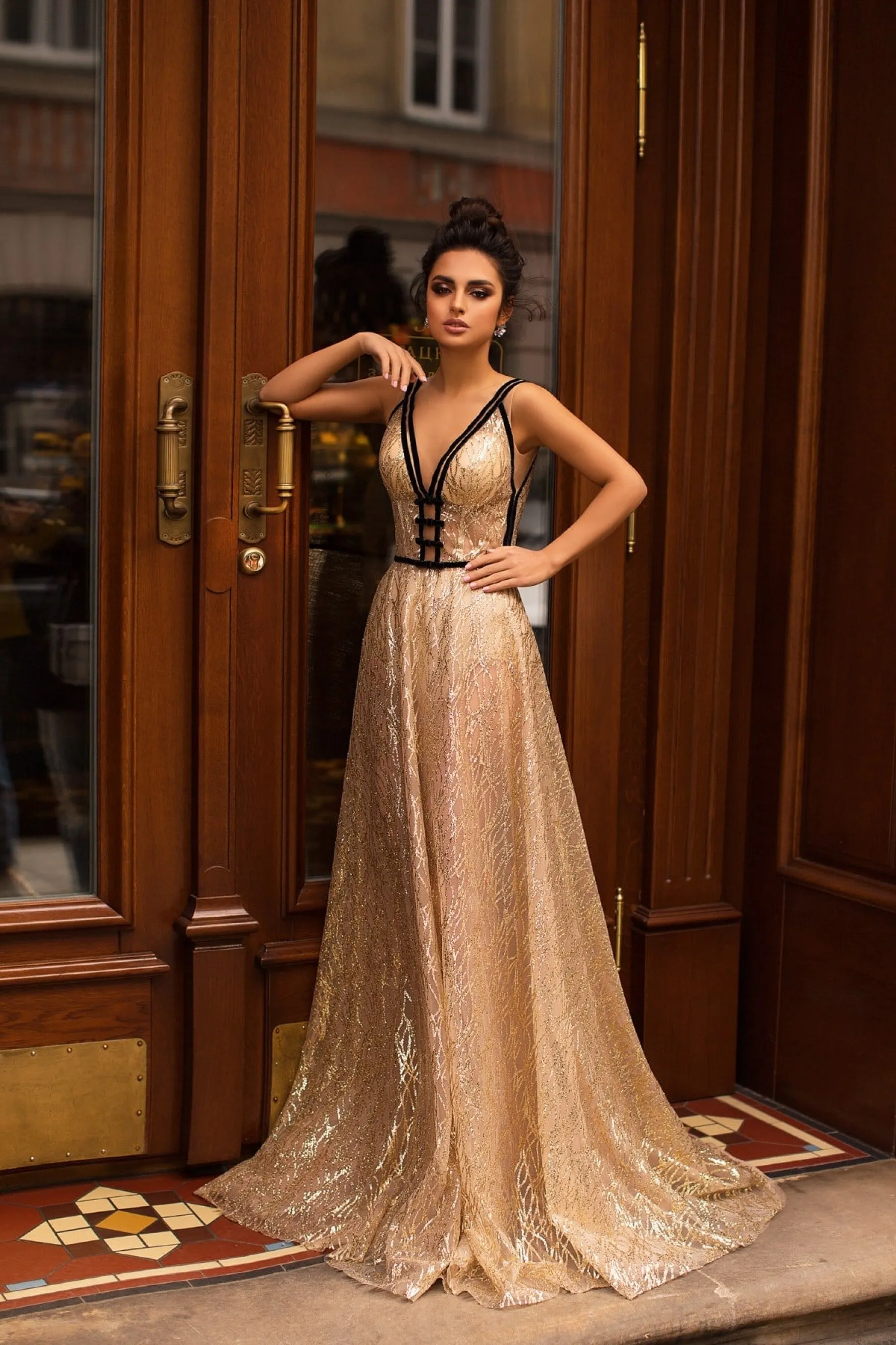 Gold Formal Gala Dress