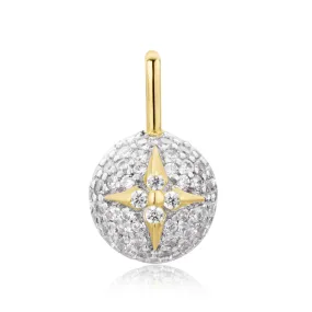 Gold Pave Star Sphere Charm