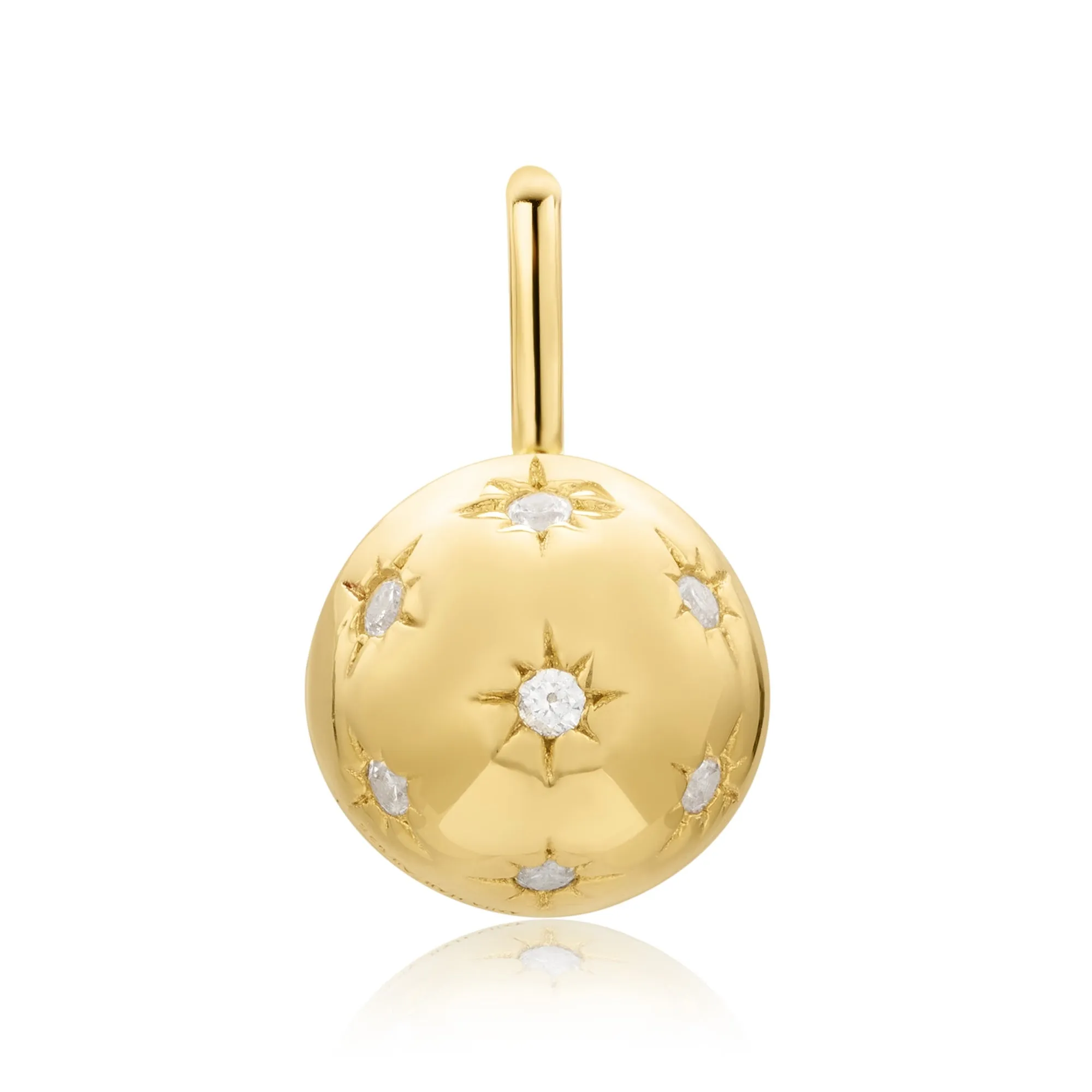 Gold Pave Star Sphere Charm