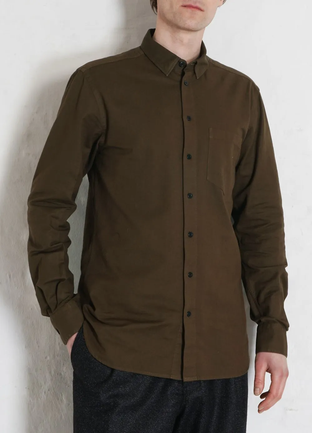 HAAKON | Hidden Button Down Shirt | Plant