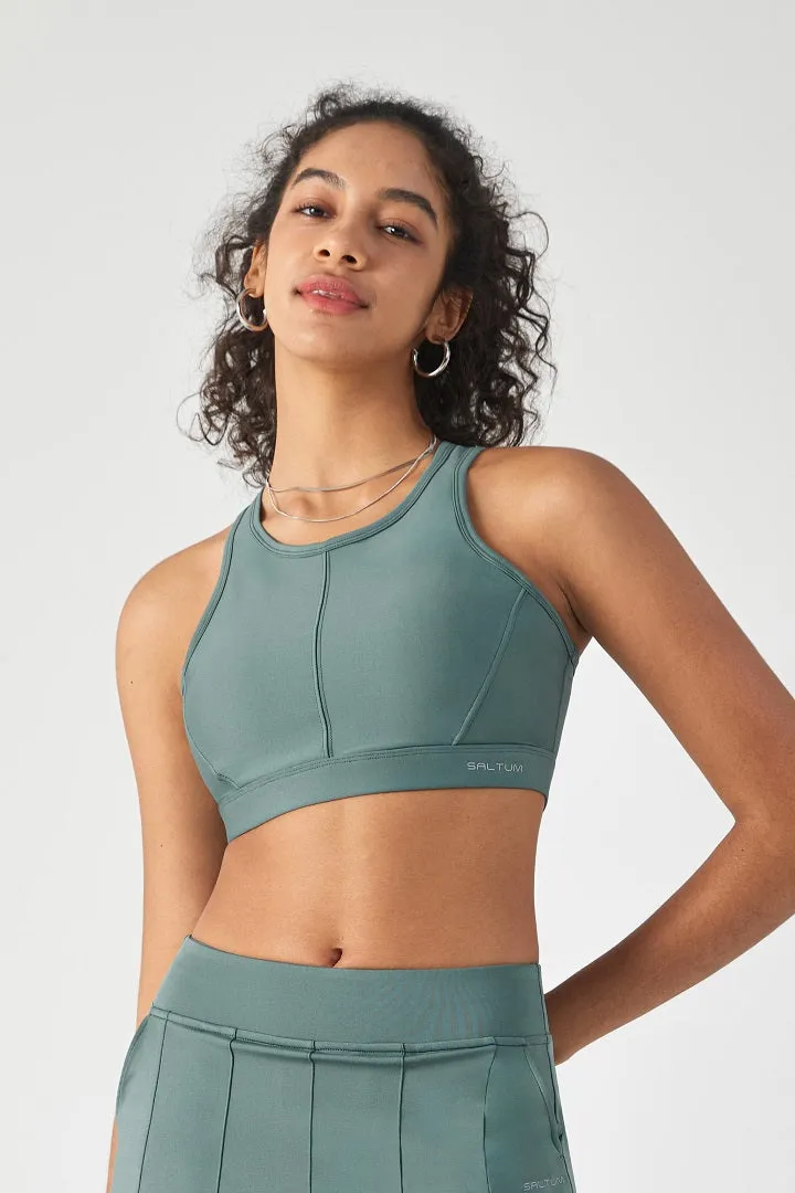 HiTense™ High Support Laser-Cut Sports Bra-Lt Teal