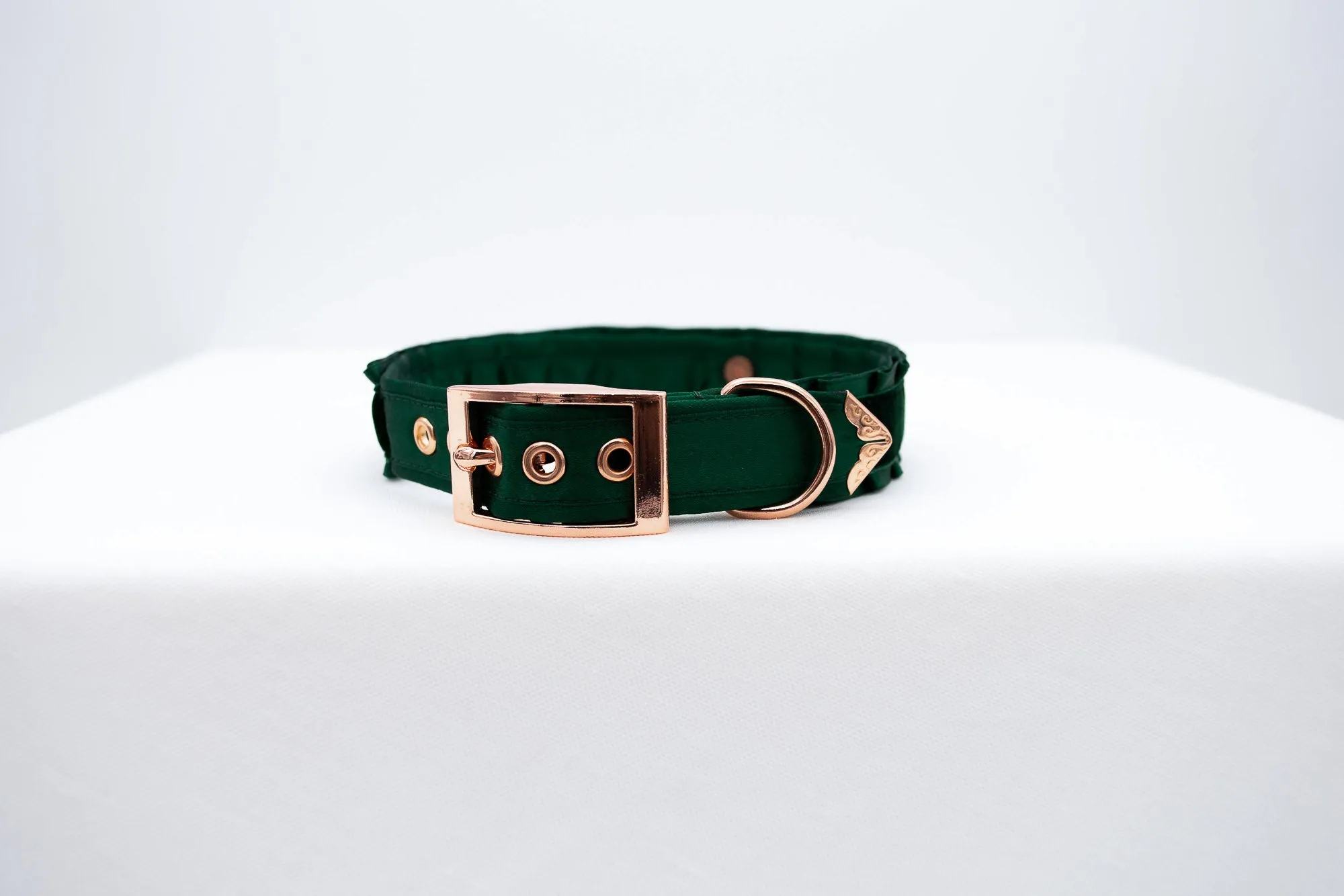 Hunter Green Velvet BDSM Collar