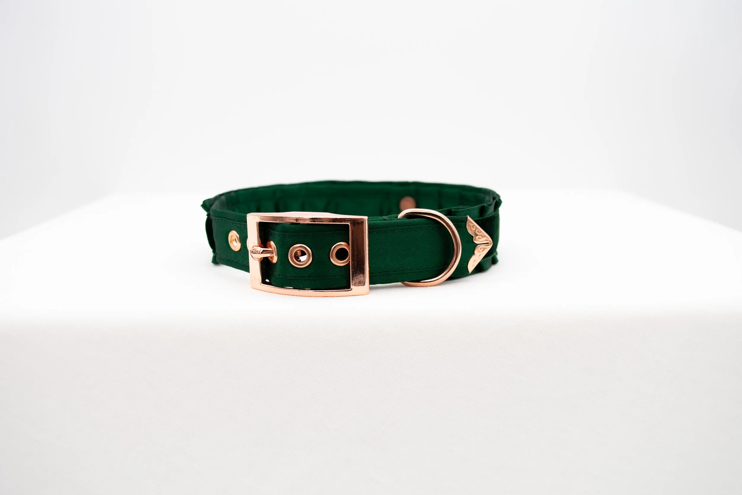 Hunter Green Velvet BDSM Collar