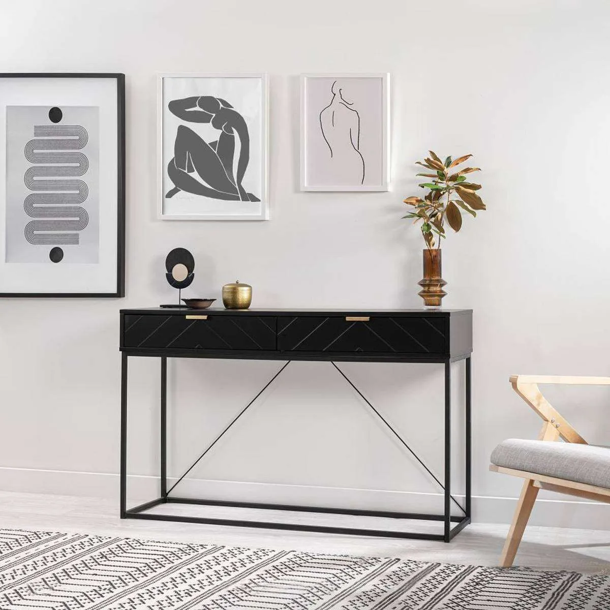 Inca Console Table - Black